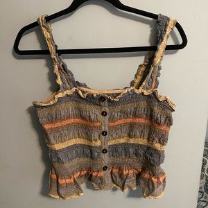 Ruby and Jenna crop top smock tank
